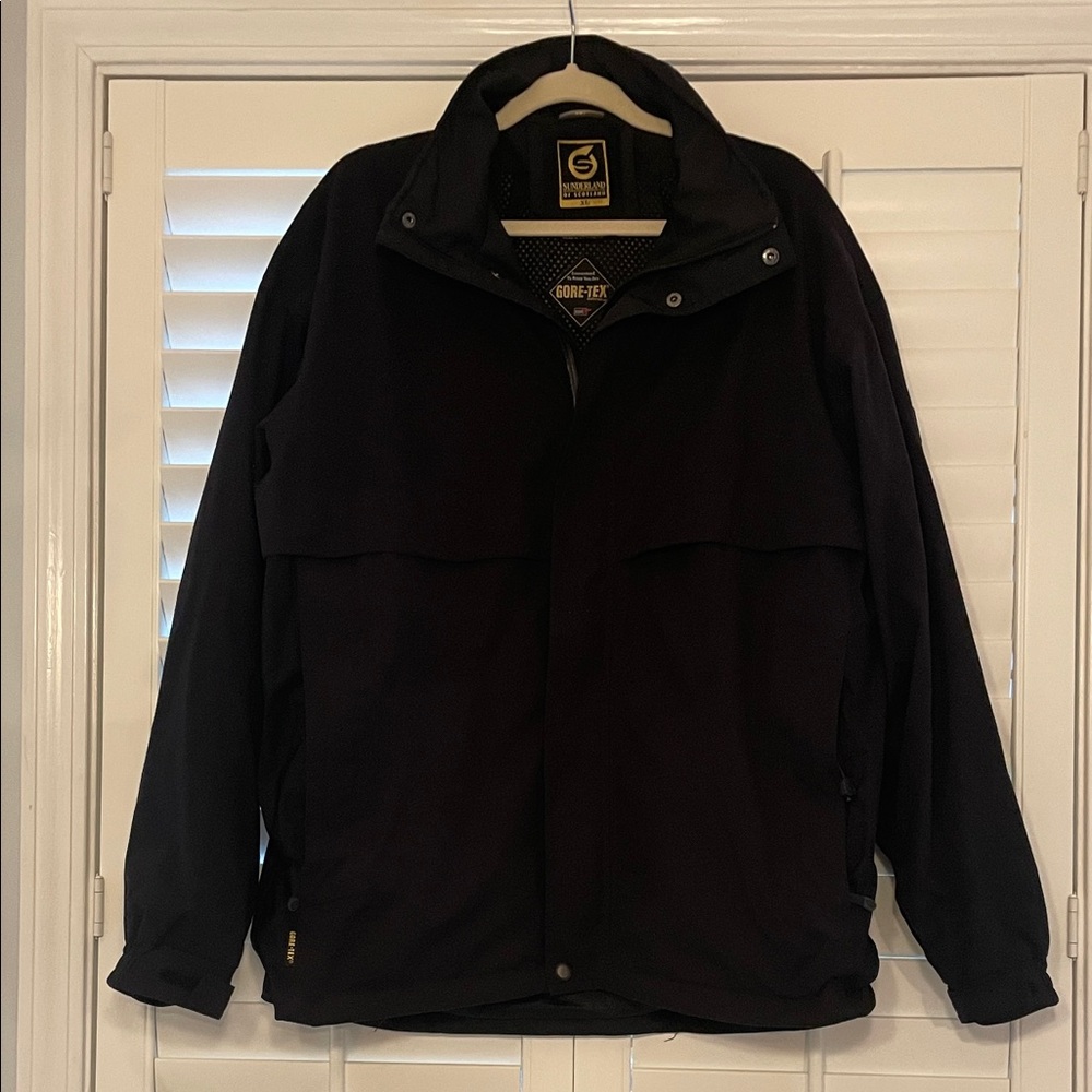 Sunderland of Scotland GORE-TEX Black Men's Waterproof Golf Rain Jacket XL
